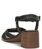 Color:BLACK - Image 4 - Jolenne Knotted Vamp Heeled Sandals