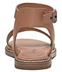 Color:Tan - Image 3 - Kimaya Leather Ankle Strap Sandals