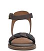 Color:Chocolate Black - Image 5 - Kyndall Leather Ankle Strap Flat Sandals