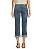 Color:Gemini - Image 2 - Stretch Denim Mid Rise Cropped Relaxed Fit Jeans