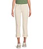 Color:Bright White - Image 1 - Mid Rise Cropped Straight Leg Jean