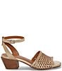 Color:Gold Platino - Image 2 - Modessa Metallic Leather Ankle Strap Sandals