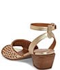 Color:Gold Platino - Image 3 - Modessa Metallic Leather Ankle Strap Sandals