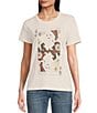 Color:Whisper White - Image 1 - Queen Of Cocktails Graphic Print Classic Crew Neck Short Sleeve Tee