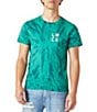 Color:Green Multi - Image 1 - Short-Sleeve Tie-Dyed Lucky Clover Graphic T-Shirt