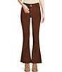 Color:Hot Cocoa - Image 1 - Stevie High Rise Flare Leg Stretch Denim Jeans
