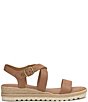Color:ADOBE BROWN - Image 2 - Trianna Cross Strap Leather Espadrille Sandals