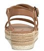Color:ADOBE BROWN - Image 3 - Trianna Cross Strap Leather Espadrille Sandals