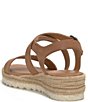 Color:ADOBE BROWN - Image 4 - Trianna Cross Strap Leather Espadrille Sandals