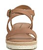Color:ADOBE BROWN - Image 5 - Trianna Cross Strap Leather Espadrille Sandals