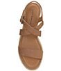 Color:ADOBE BROWN - Image 6 - Trianna Cross Strap Leather Espadrille Sandals