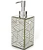 Color:Silver - Image 1 - Duchess Etched Mirrored Glass Lotion/Soap Dispenser