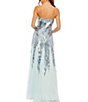 Color:Ice Blue - Image 2 - Sequin Mesh Strapless Sweetheart Neck A-Line Gown