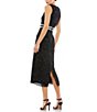 Color:Black - Image 2 - Sleeveless Sequined Chiffon Midi Dress