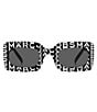 Color:Black/White - Image 2 - Women's 488NS Rectangle Sunglasses
