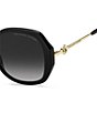 Color:Black - Image 2 - Women's 55mm Geometric Sunglasses