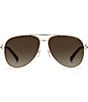 Color:Gold Brown - Image 2 - Women's 653S Aviator Sunglasses