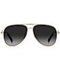 Color:Gold Black - Image 2 - Women's 653S Aviator Sunglasses