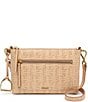 Color:Sand - Image 1 - Brielle E/W Basketweave Crossbody Bag