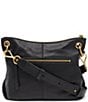 Color:Black - Image 2 - Camille Cloud Leather Crossbody Bag