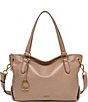 Color:Taupe - Image 1 - Maria Leather Satchel Bag
