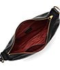 Color:Black - Image 3 - Savannah Leather Shoulder Crossbody Hobo Bag