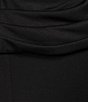 Color:Black - Image 3 - 3/4 Sleeve Ruched Boat Neck Brooch Scuba Dress