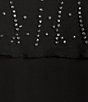 Color:Black - Image 5 - Beaded Short Capelet Sleeve Round Neck Matte Jersey 2-Piece Pant Set