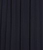 Color:Navy - Image 3 - Chiffon Caplet Pleated Short Dress