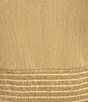 Color:Gold - Image 3 - Plus Size Sleeveless Crew Neck Smocked Waist Pleated Metallic Knit Midi A-Line Dress