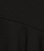 Color:Black - Image 3 - Plus Size Sleeveless Off-The-Shoulder Flounce Hem Crepe Midi Fit and Flare Dress