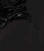 Color:Black - Image 3 - Ruffled One Shoulder Sleeveless Scuba Crepe Sheath Dress