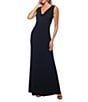 Color:Black - Image 1 - Sleeveless Cowl Neck Beaded Dress