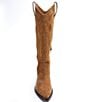 Color:Tan Suede - Image 4 - Agency Suede Tall Western Boots