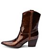 Color:Bronze - Image 4 - Bambi Patent Western Mid Boots