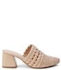 Color:Nude Leather - Image 2 - Lexie Woven Leather Mules