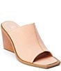 Color:Blush Leather - Image 1 - Lillie Leather Wedge Sandals