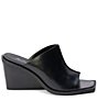 Color:Black Leather - Image 2 - Lillie Leather Wedge Sandals