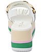 Color:White - Image 3 - Natalia Leather Slingback Platform Sandals
