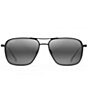 Color:Black Matte - Image 2 - Beaches PolarizedPlus2® Aviator 57mm Sunglasses
