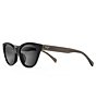 Color:Black - Image 1 - Capri PolarizedPlus2® Cat Eye 51mm Sunglasses