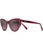 Color:Raspberry - Image 1 - Kalani PolarizedPlus2® 54mm Cat Eye Sunglasses