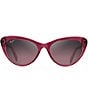 Color:Raspberry - Image 2 - Kalani PolarizedPlus2® 54mm Cat Eye Sunglasses