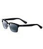Color:Gloss Black - Image 1 - Kawika PolarizedPlus2® Rectangular 54mm Sunglasses