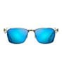 Color:Crystal - Image 1 - Kawika PolarizedPlus2® Rectangular 54mm Sunglasses