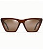 Color:Rootbeer with Crystal - Image 2 - Kini Kini PolarizedPlus2® Cat Eye 54mm Sunglasses