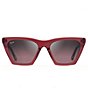 Color:Raspberry with Crystal - Image 2 - Kini Kini PolarizedPlus2® Cat Eye 54mm Sunglasses