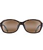 Color:Olive Tortoise - Image 2 - Koki Beach PolarizedPlus2® Rounded 56mm Sunglasses