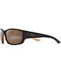 Color:Matte Brown with Tan and Cream - Image 1 - Local Kine PolarizedPlus2® Wrap 61mm Sunglasses