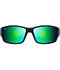 Color:Soft Black Green Grey - Image 2 - Local Kine PolarizedPlus2® Wrap 61mm Sunglasses